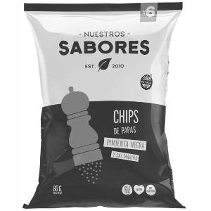 Imagen de CHIP PAPA Y PIMIENTA NUESTROS SABORES 80G