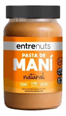 Imagen de PASTA DE MANI ENTRENUTS NATURAL 380G