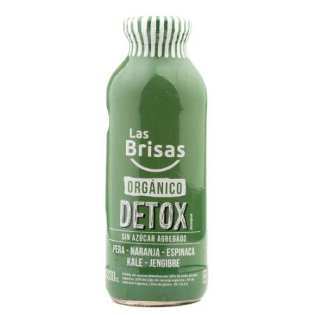 Imagen de JUGO ORGANICO LAS BRISAS DETOX (PERA-NAR-ESPI-KALE-JENG) 330ML