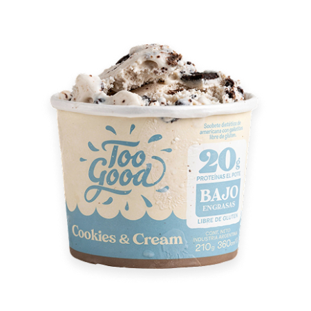 Imagen de HELADO TOO PROTEICO GOOD COOKIES & CREAM 210GR