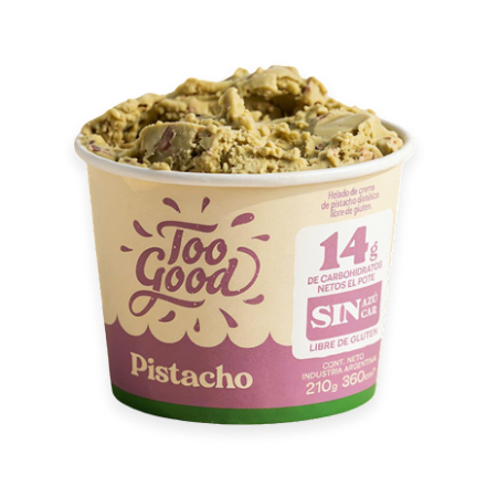 HELADO TOO GOOD KETO PISTACHO 210GR - Oliva Mercado Natural