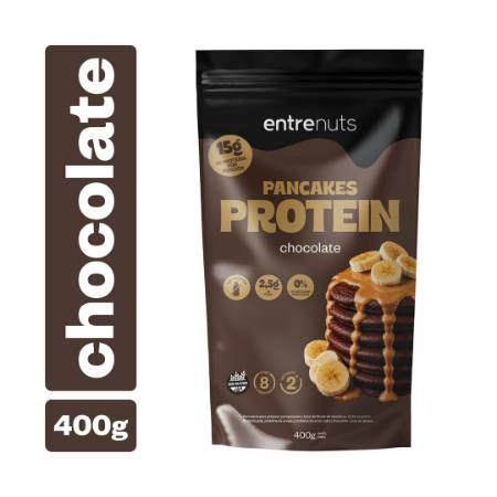 Imagen de PREMEZCLA PANCAKES PROTEIN ENTRENUTS CHOCOLATE 400GR