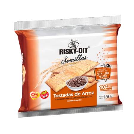 Imagen de TOSTADAS ARROZ  RISKY DIT SEMILLAS