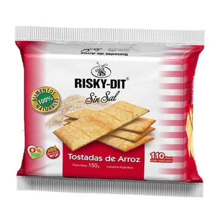 Imagen de TOSTADAS ARROZ  RISKY DIT SIN SAL