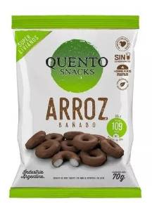 Imagen de ANILLITOS ARROZ BAÑADOS EN CHOCOLATE QUENTO 70GR