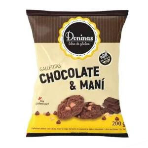 Imagen de GALLETITAS SIN TACC DONINAS CHOCO & MANI 200GR